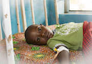 Child at Magu District Hospital in Tanzania