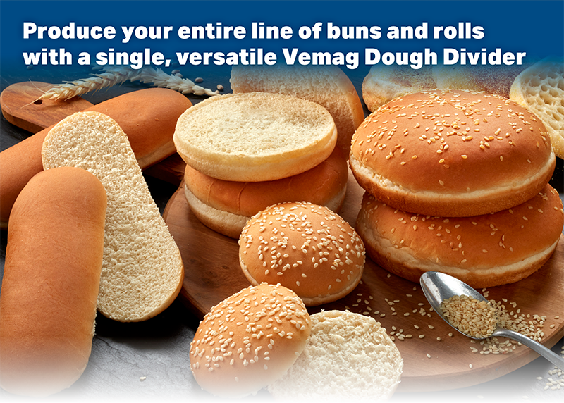 Produce your entire bread line with a single, versatile Vemag Dough Divider