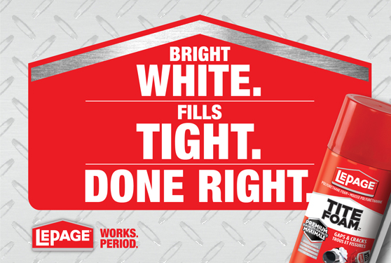 BRIGHT WHITE. FILLS TIGHT. DONE RIGHT.