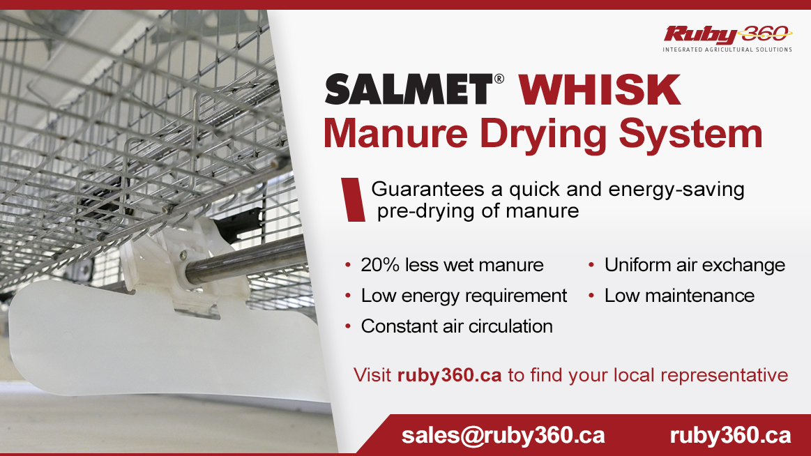 <b>SALMET INTRODUCES NEW STYLE WHISK FOR MANURE DRYING</b>