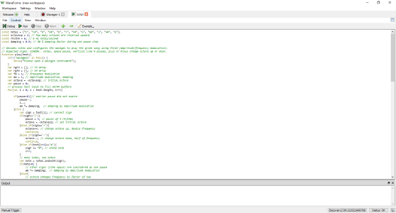 WaveForms Script Editor