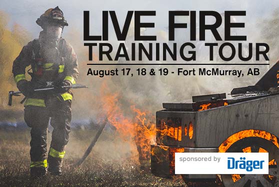 Dräger’s Live Fire Training Tour is coming to<br>
Fort McMurray, AB, Aug 17-19 2019