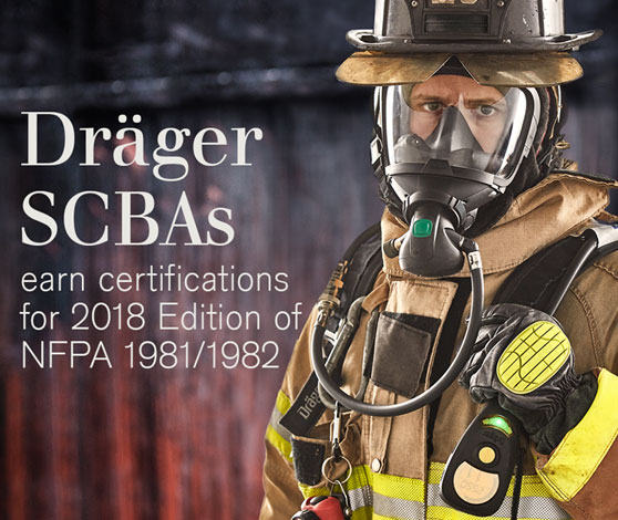 Draeger SCBA – Approved to 2018 edition of NFPA 1981/1982