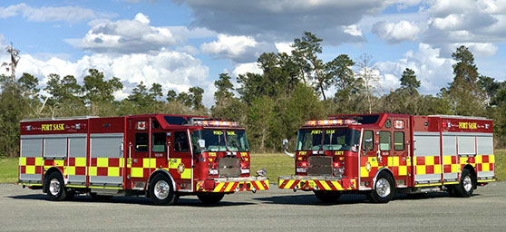 Fort Saskatchewan Fire Takes Delivery of Two E-ONE Custom Typhoon Pumpers