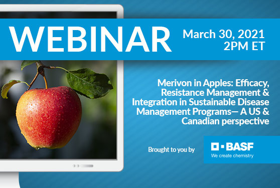 <center>Webinar: Sustainable apple disease management with Merivon</center>