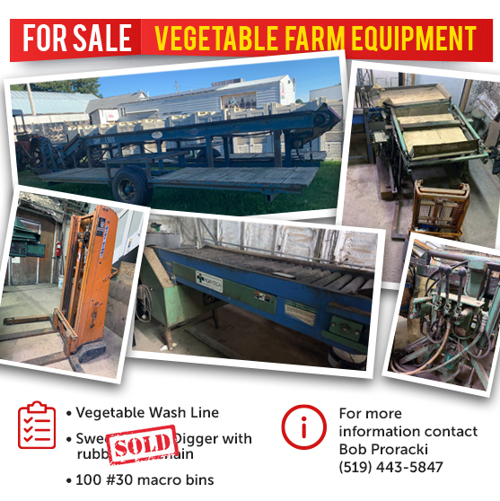 For Sale: Vegetable Farm Equipment
