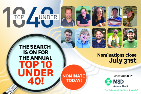 <center>DO YOU KNOW AN OUTSTANDING HATCHERY PROFESSIONAL UNDER 40?</center>
