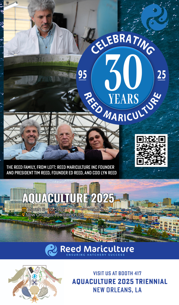 Reed Mariculture - Booth 417 at Aquaculture 2025.