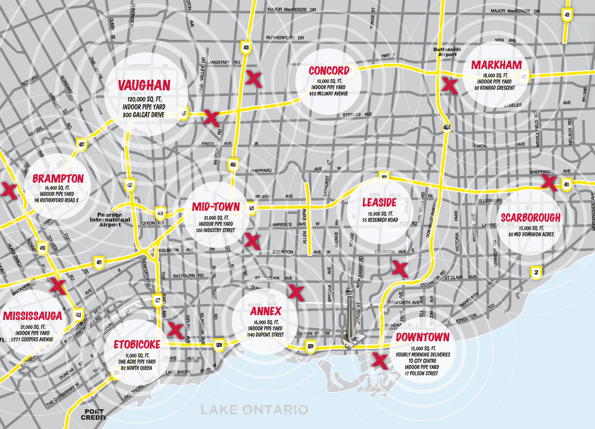 Map of NEXT locations