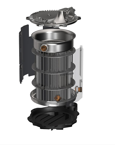 Patented stainless steel fire tube heat exchanger