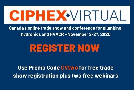 Canada’s online plumbing, hydronics and HVACR trade show and conference
