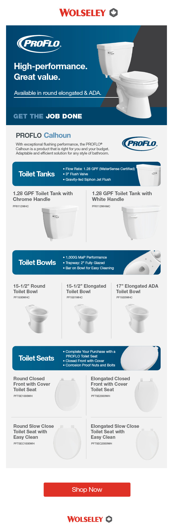 PROFLO® Calhoun toilets
