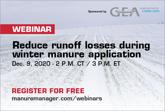 <center>Webinar: Reduce runoff losses during winter manure application</center>