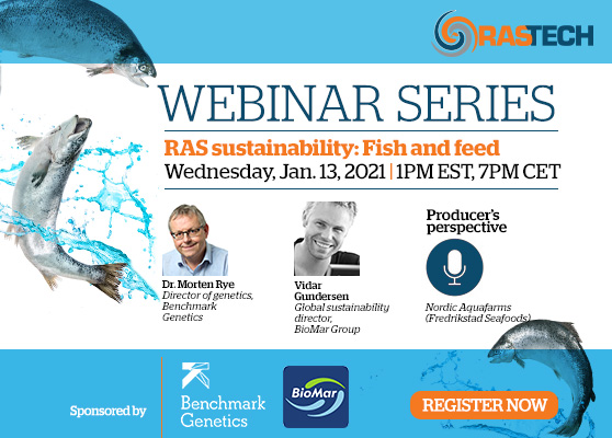 <center>Webinar: RAS sustainability - Fish and feed</center>