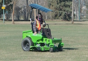 Solar powered mower