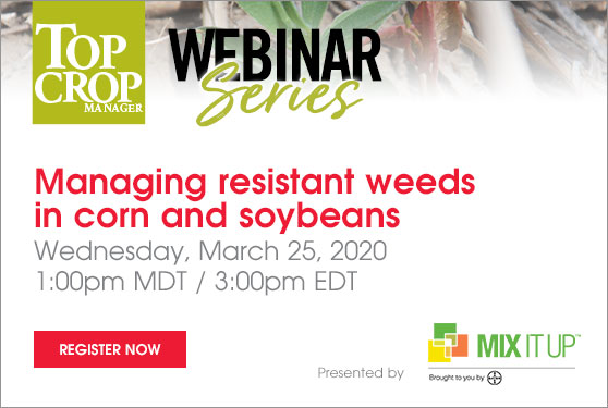Free Webinar – Managing resistant weeds in corn and soybeans