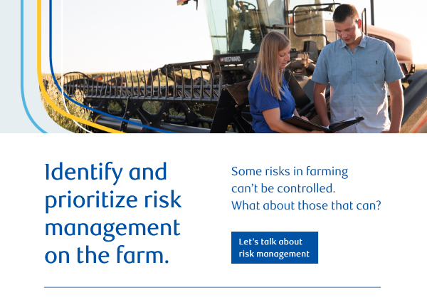 Framework for mitigating key farm risks.