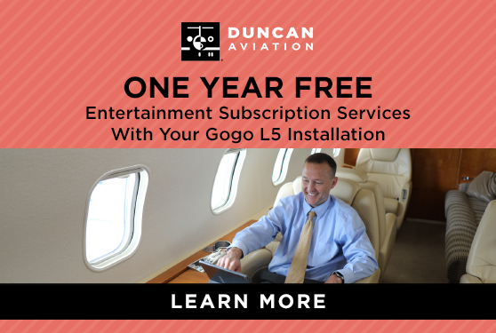 365 Days of FREE Text, Talk and Entertainment Subscription Services with Gogo L5 Installation
